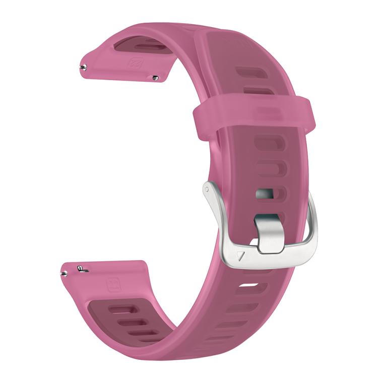 22mm Silver Steel Buckle Translucent Color Silicone Watch Band