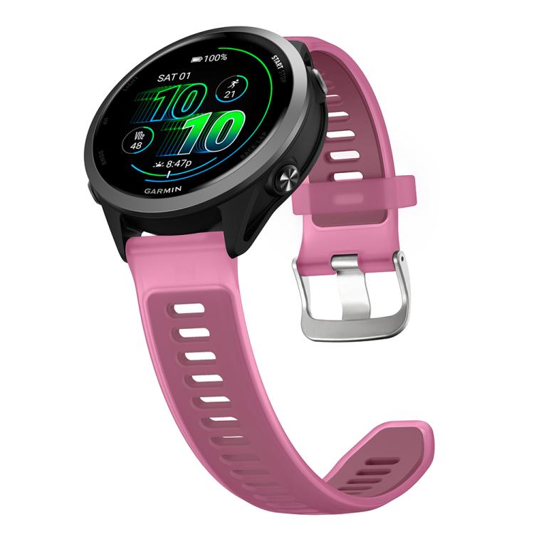 22mm Silver Steel Buckle Translucent Color Silicone Watch Band