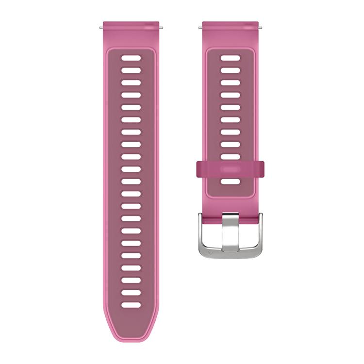 22mm Silver Steel Buckle Translucent Color Silicone Watch Band