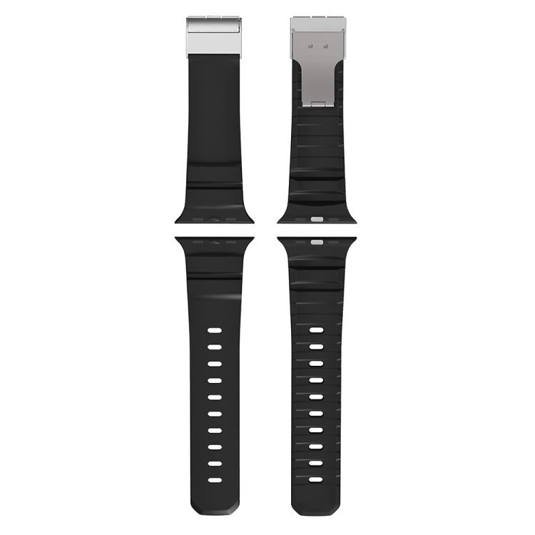 For Apple Watch 46mm / 49mm / 45mm / 44mm Magnetic Clasp Silicone Watch Band