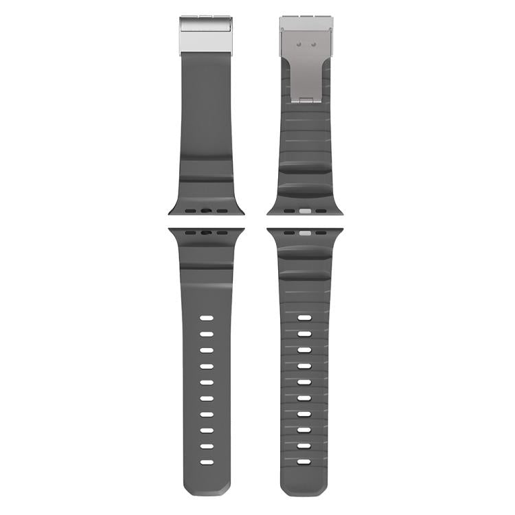 For Apple Watch 46mm / 49mm / 45mm / 44mm Magnetic Clasp Silicone Watch Band