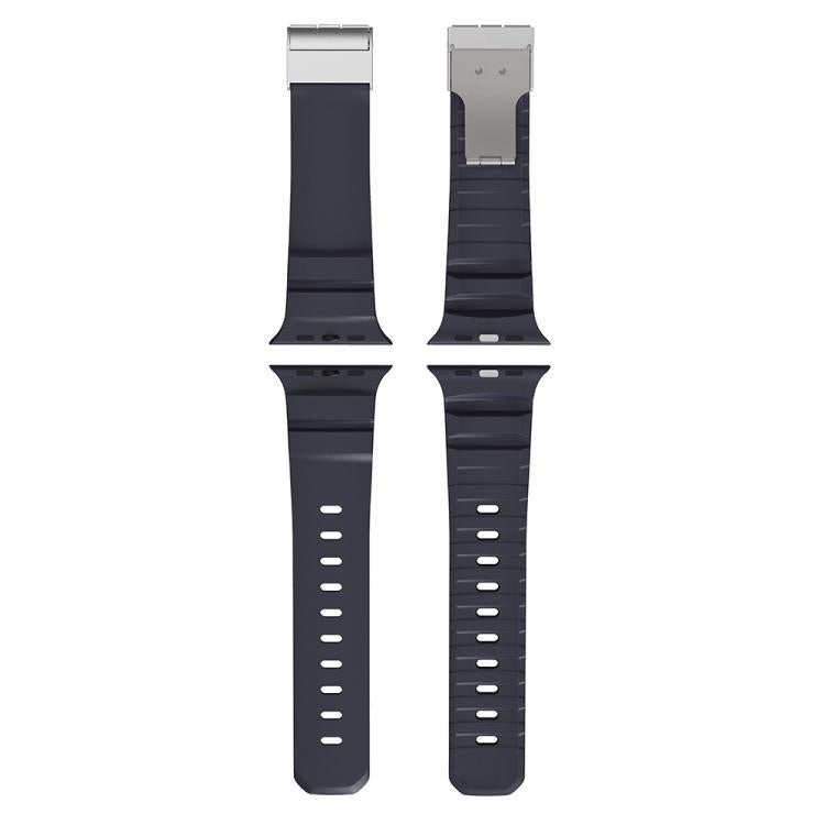 For Apple Watch 46mm / 49mm / 45mm / 44mm Magnetic Clasp Silicone Watch Band