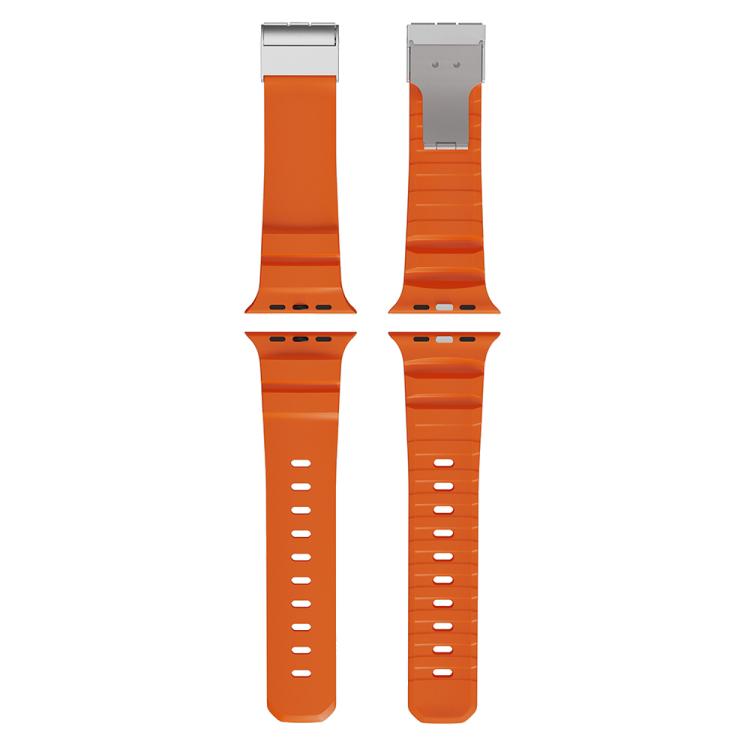 For Apple Watch 46mm / 49mm / 45mm / 44mm Magnetic Clasp Silicone Watch Band