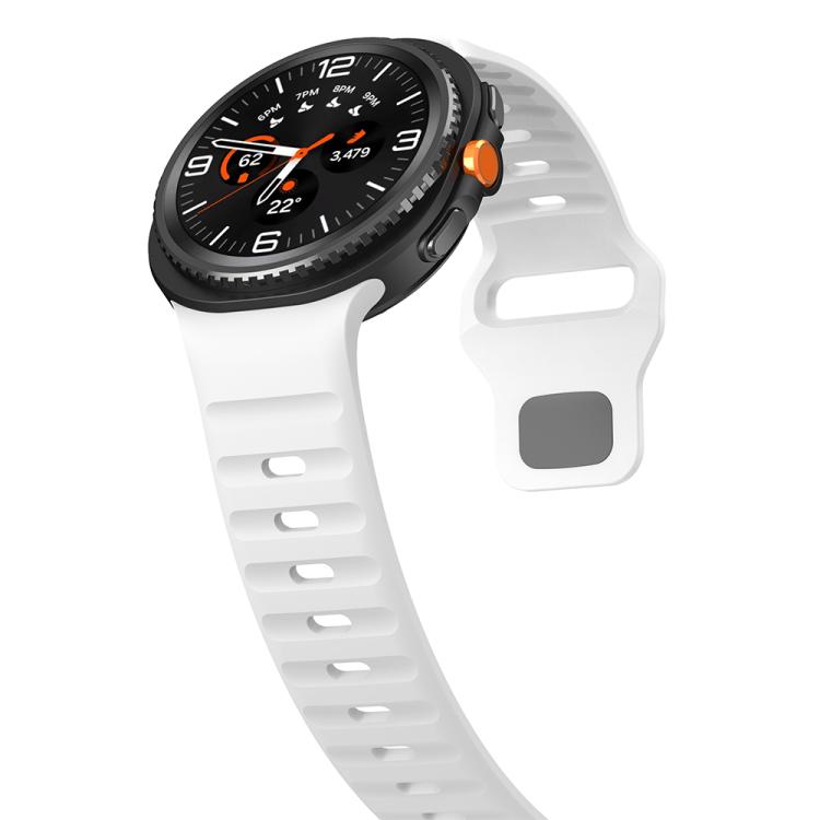 For Samsung Galaxy Watch8 / Watch8 Classic Wave Reverse Buckle Silicone Watch Band