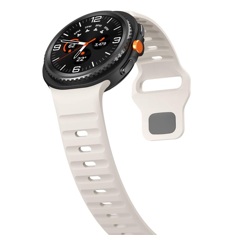 For Samsung Galaxy Watch8 / Watch8 Classic Wave Reverse Buckle Silicone Watch Band