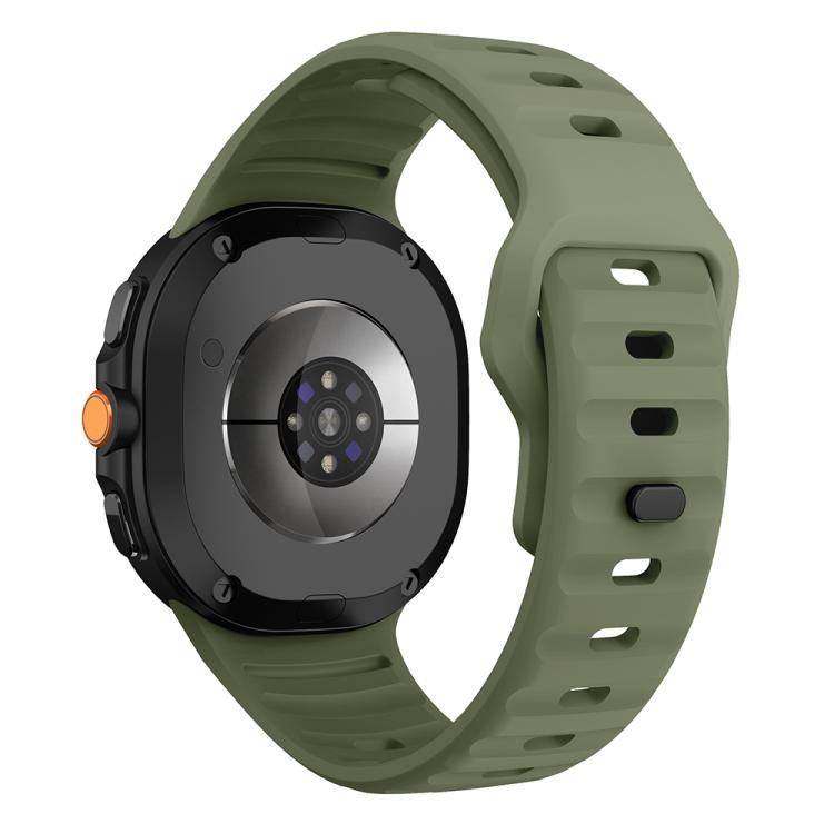 For Samsung Galaxy Watch8 / Watch8 Classic Wave Reverse Buckle Silicone Watch Band