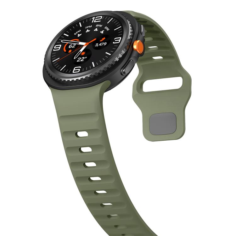 For Samsung Galaxy Watch8 / Watch8 Classic Wave Reverse Buckle Silicone Watch Band