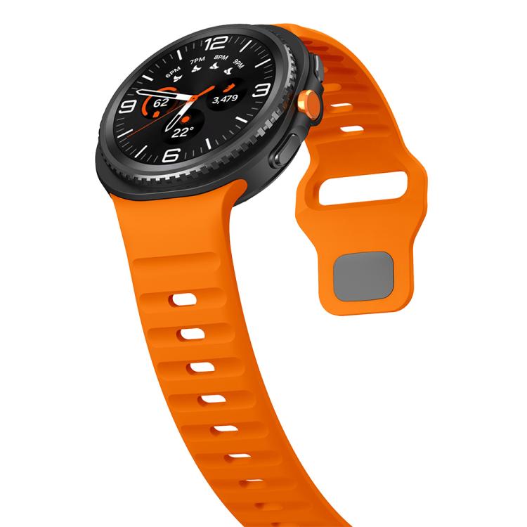 For Samsung Galaxy Watch8 / Watch8 Classic Wave Reverse Buckle Silicone Watch Band