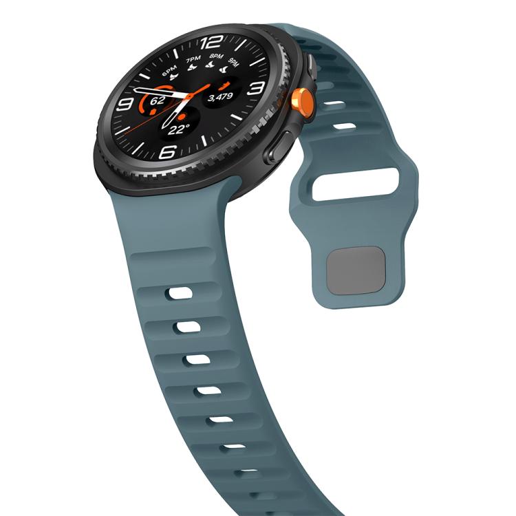 For Samsung Galaxy Watch8 / Watch8 Classic Wave Reverse Buckle Silicone Watch Band