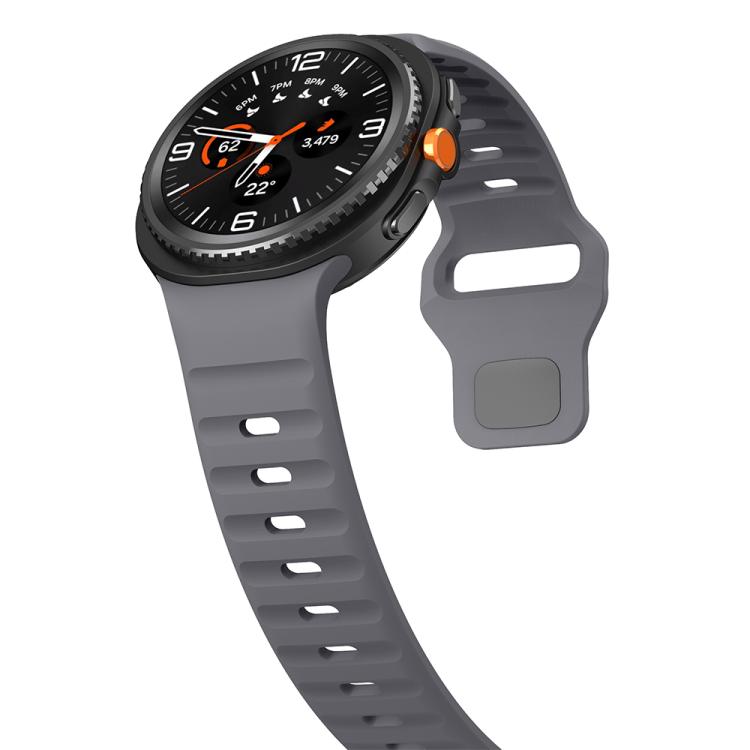 For Samsung Galaxy Watch8 / Watch8 Classic Wave Reverse Buckle Silicone Watch Band