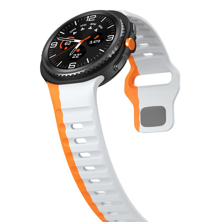 For Samsung Galaxy Watch8 / Watch8 Classic Wave Reverse Buckle Silicone Watch Band