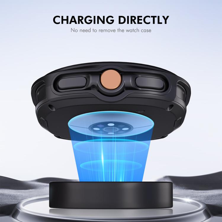 For Samsung Galaxy Watch8 Classic 46mm ENKAY Hat-Prince  2 in 1 Solid Color PC Watch Cover with Full Coverage PMMA Soft Film