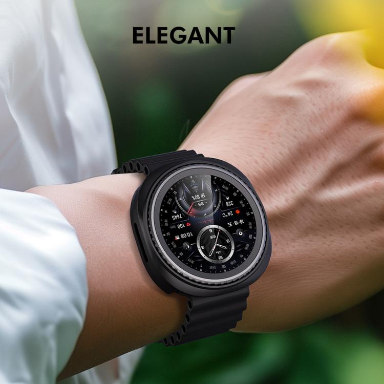 For Samsung Galaxy Watch8 Classic 46mm ENKAY Hat-Prince  2 in 1 Solid Color PC Watch Cover with Full Coverage PMMA Soft Film