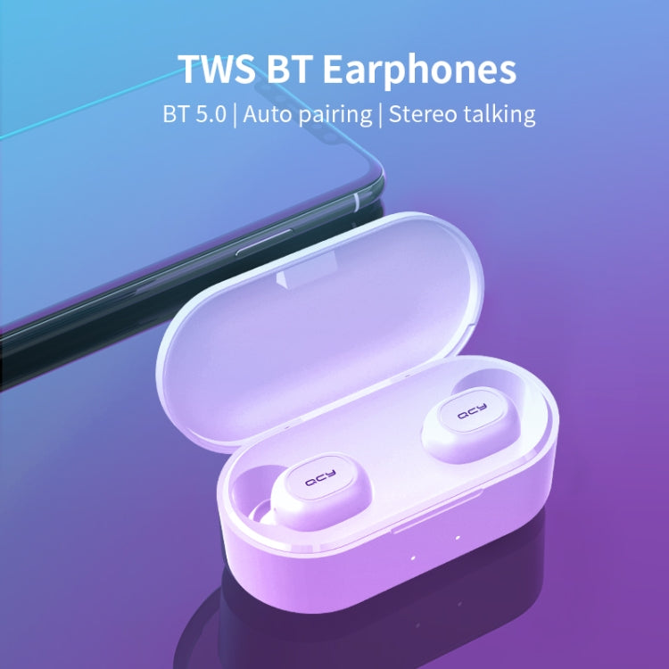 QCY T2C TWS Bluetooth 5.0 Dual Microphone Wireless Sports Earphone with Charging Box