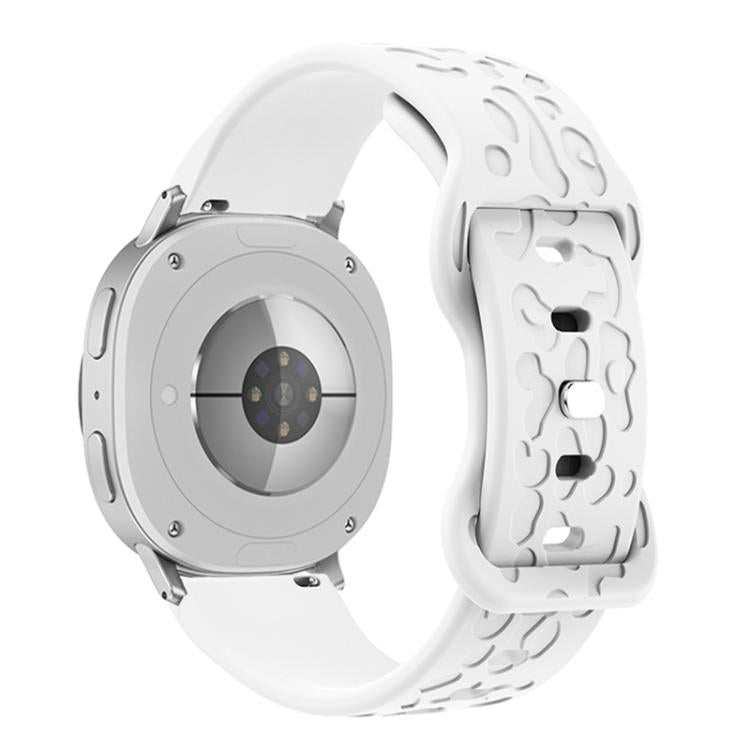 For Samsung Galaxy Watch8 / Watch8 Classic Concave Leopard Butterfly Buckle Silicone Watch Band