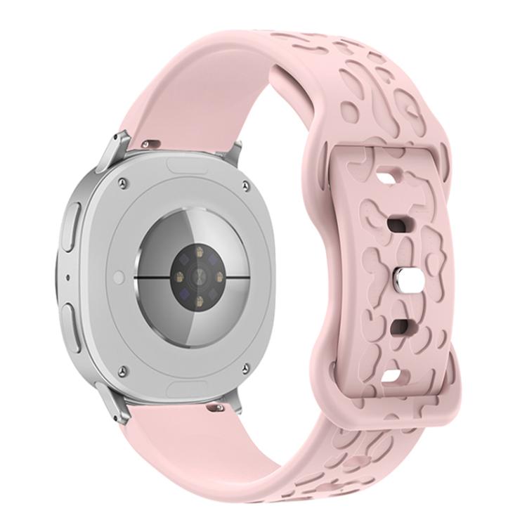 For Samsung Galaxy Watch8 / Watch8 Classic Concave Leopard Butterfly Buckle Silicone Watch Band