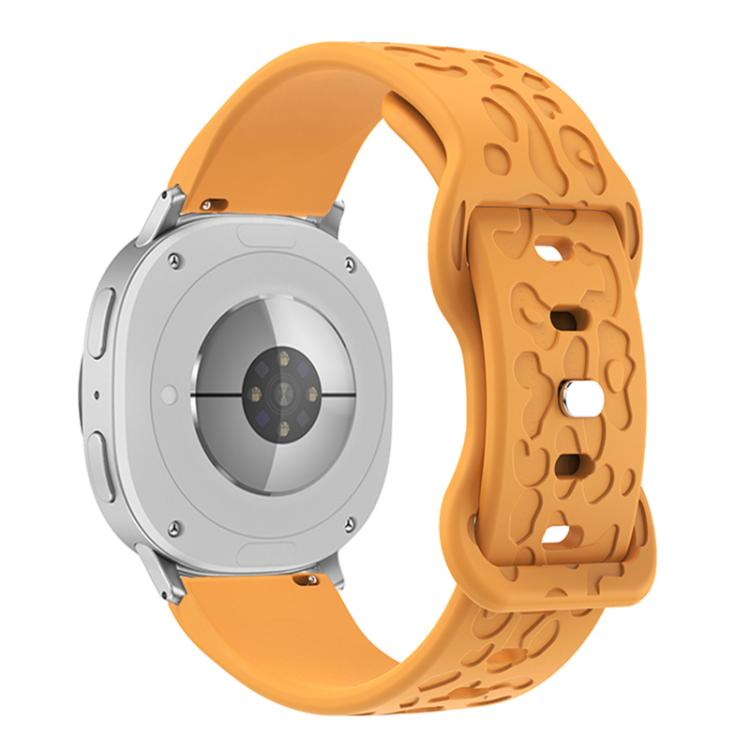 For Samsung Galaxy Watch8 / Watch8 Classic Concave Leopard Butterfly Buckle Silicone Watch Band