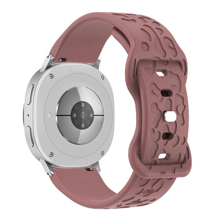 For Samsung Galaxy Watch8 / Watch8 Classic Concave Leopard Butterfly Buckle Silicone Watch Band