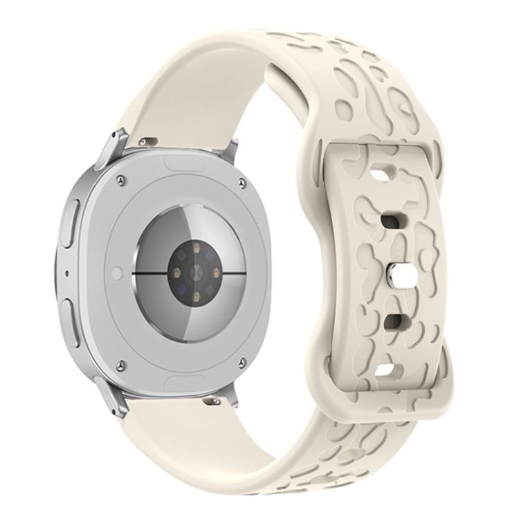 For Samsung Galaxy Watch8 / Watch8 Classic Concave Leopard Butterfly Buckle Silicone Watch Band