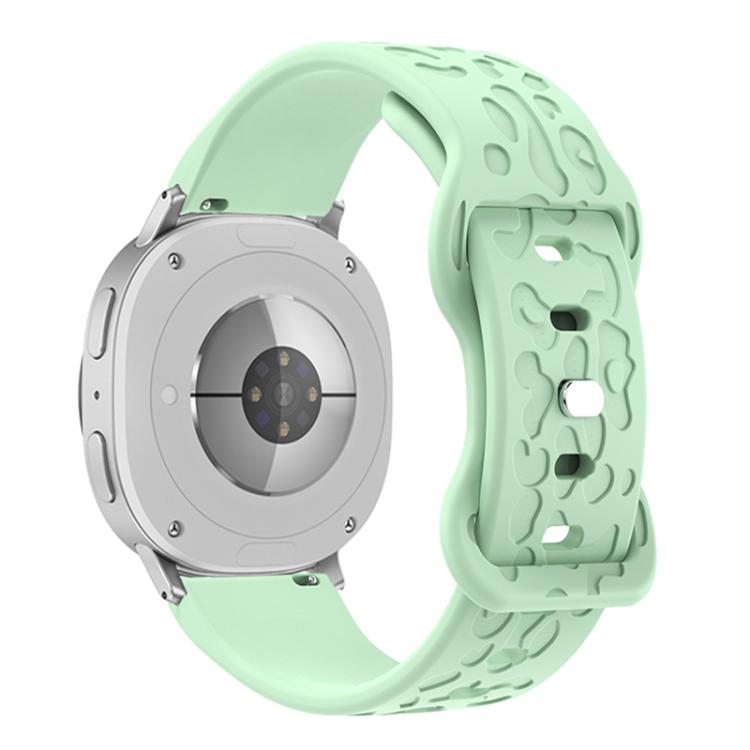 For Samsung Galaxy Watch8 / Watch8 Classic Concave Leopard Butterfly Buckle Silicone Watch Band