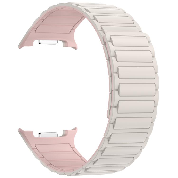 For Samsung Galaxy Watch8 / Watch8 Classic Tri-beads Magnetic Silicone Watch Band