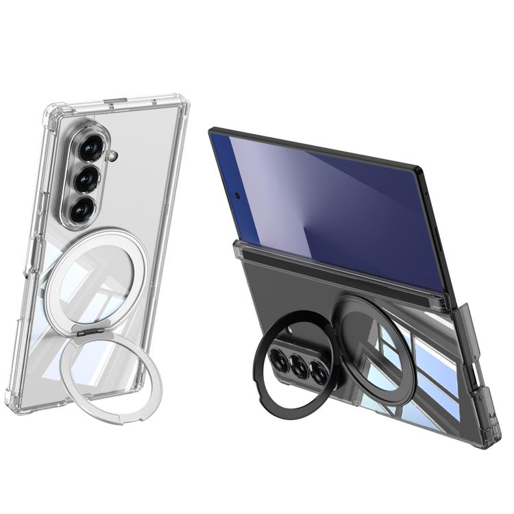 For Samsung Galaxy Z Fold7 5G Foldable Airbag MagSafe Ring Holder Phone Case