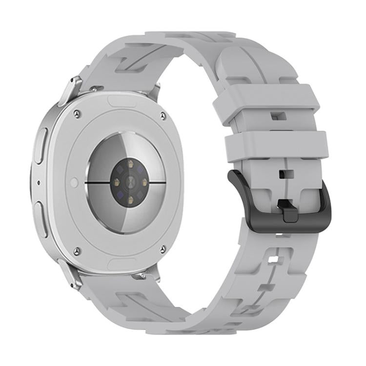 For Samsung Galaxy Watch8 / Watch8 Classic Black Buckle Round Tail Silicone Watch Band