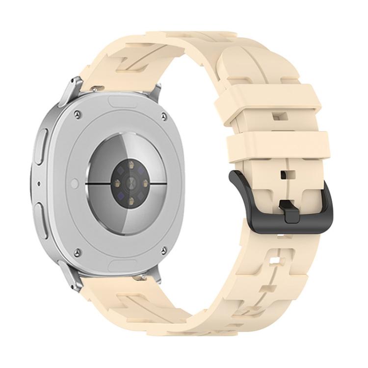 For Samsung Galaxy Watch8 / Watch8 Classic Black Buckle Round Tail Silicone Watch Band