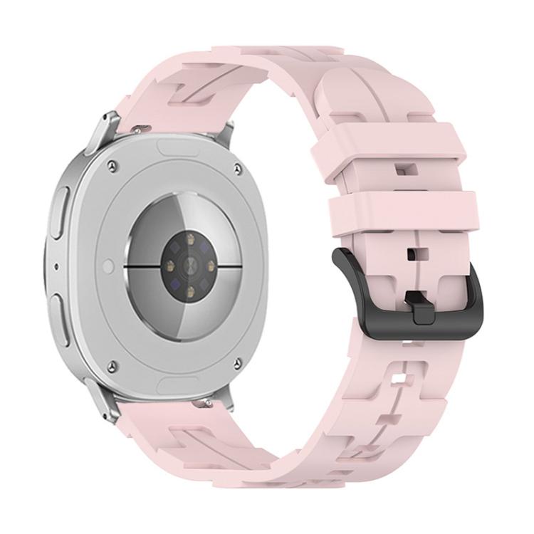 For Samsung Galaxy Watch8 / Watch8 Classic Black Buckle Round Tail Silicone Watch Band