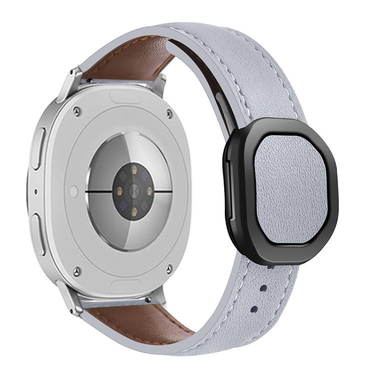 For Samsung Galaxy Watch8 / Watch8 Classic Magnetic Fold Genuine Buckle Leather Watch Band