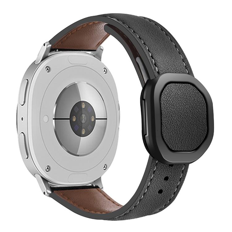 For Samsung Galaxy Watch8 / Watch8 Classic Magnetic Fold Genuine Buckle Leather Watch Band