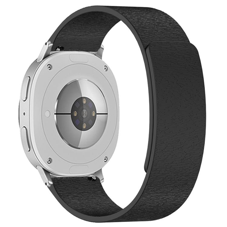 For Samsung Galaxy Watch8 / Watch8 Classic Cloud Wood Grain Magnetic Silicone Watch Band