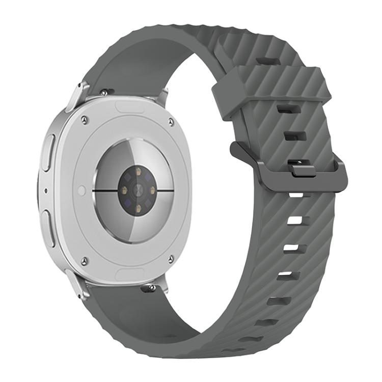 For Samsung Galaxy Watch8 / Watch8 Classic Black Buckle Spruce Silicone Watch Band