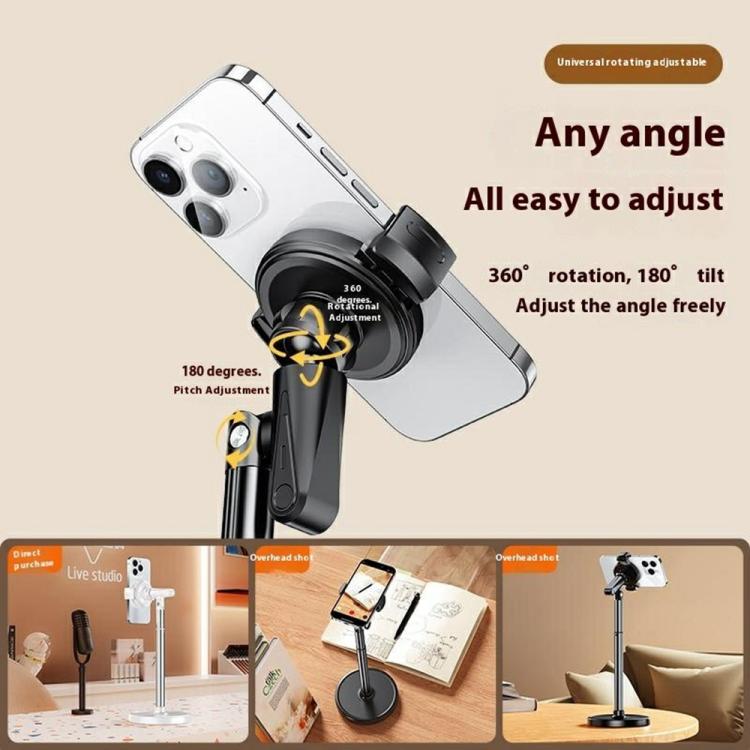 T16 Rotating Adjustable Desktop Phone Holder for Livestream Vlog Recording