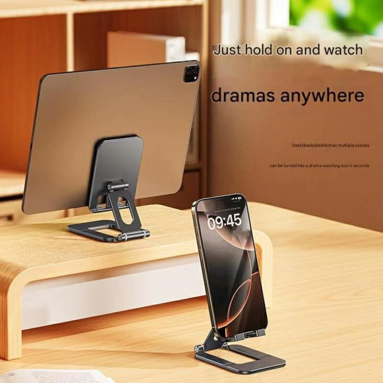 T2 Foldable Adjust Height Aluminum Alloy Desktop Phone Tablet Holder