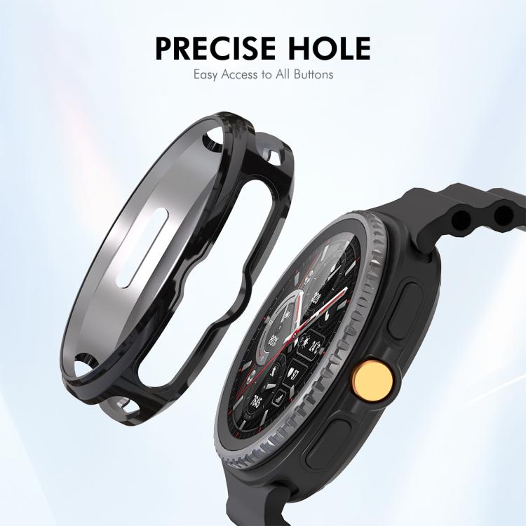 For Samsung Galaxy Watch8 Classic 46mm ENKAY Hat-Prince 2 in 1 Electroplated Soft TPU Cover with Full Coverage PMMA Soft Film
