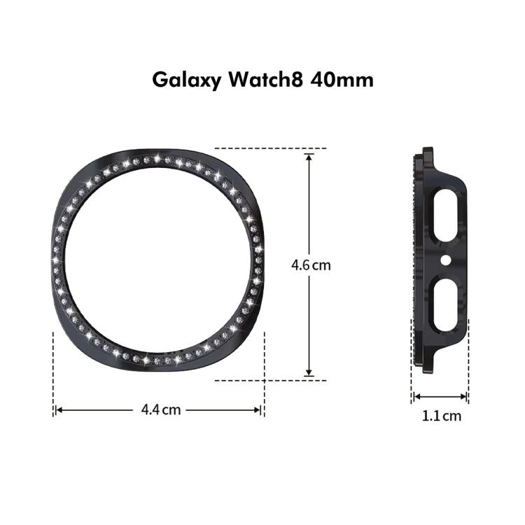 For Samsung Galaxy Watch8 40mm ENKAY Hat-Prince Diamond PC Watch Cover with Full Coverage PMMA Soft Film