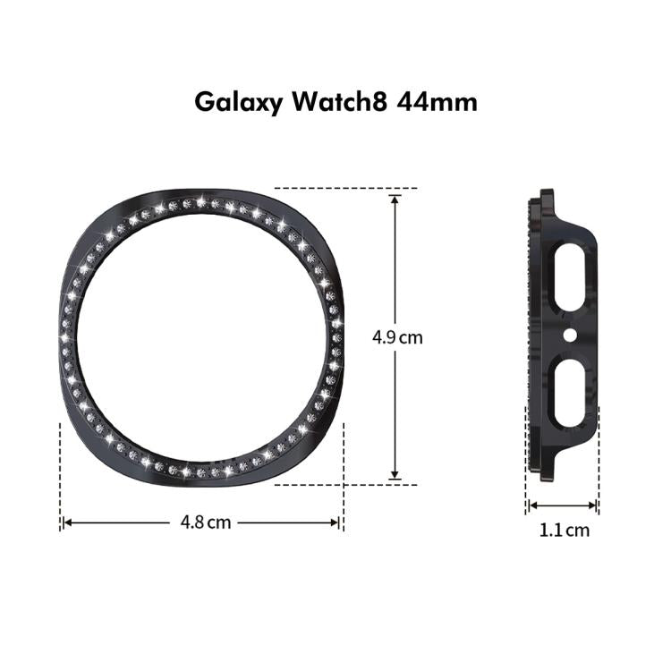 For Samsung Galaxy Watch8 44mm ENKAY Hat-Prince Diamond PC Watch Cover with Full Coverage PMMA Soft Film