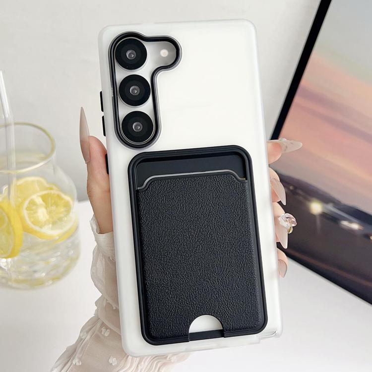 For Samsung Galaxy S23+ 5G Leather Texture Card Bag Shockproof Phone Case