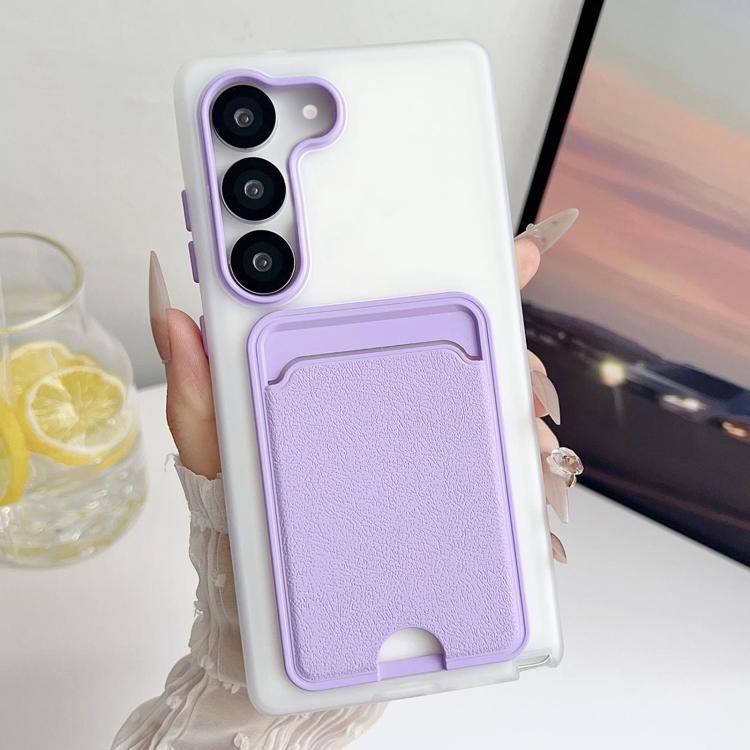For Samsung Galaxy S23+ 5G Leather Texture Card Bag Shockproof Phone Case