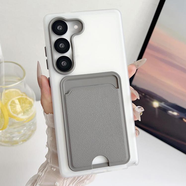 For Samsung Galaxy S23+ 5G Leather Texture Card Bag Shockproof Phone Case