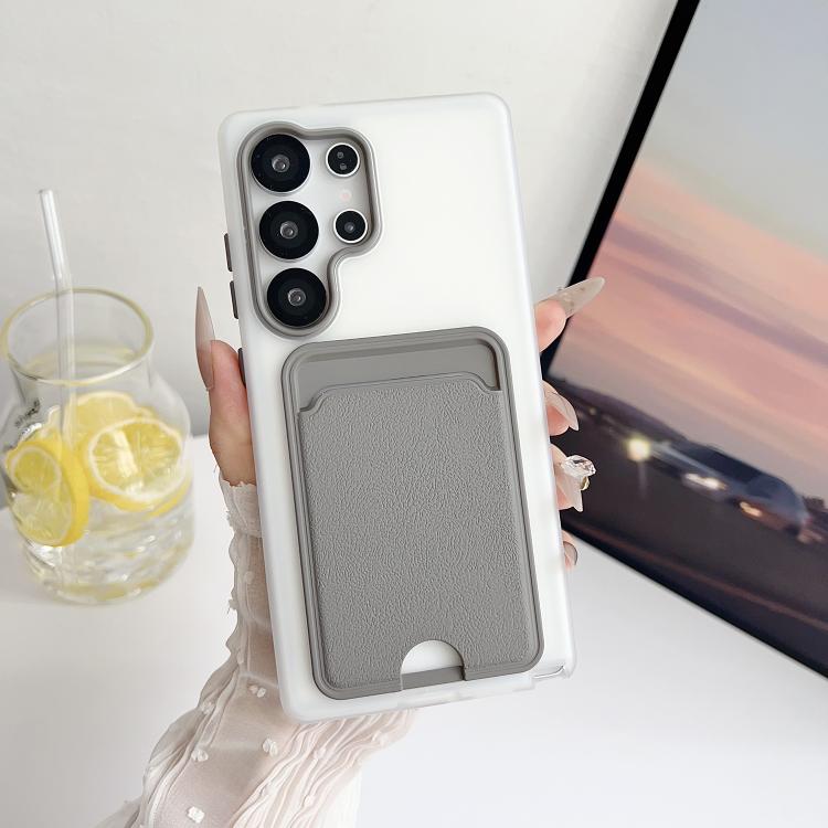 For Samsung Galaxy S23 Ultra 5G Leather Texture Card Bag Shockproof Phone Case