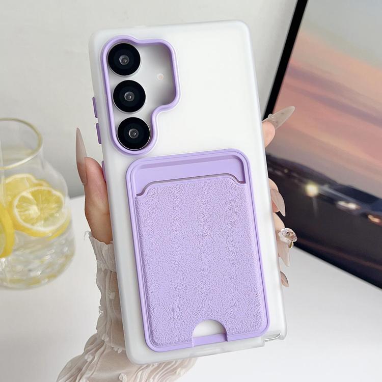 For Samsung Galaxy S24+ 5G Leather Texture Card Bag Shockproof Phone Case