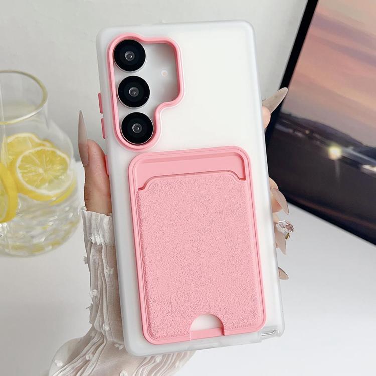 For Samsung Galaxy S24 FE 5G Leather Texture Card Bag Shockproof Phone Case