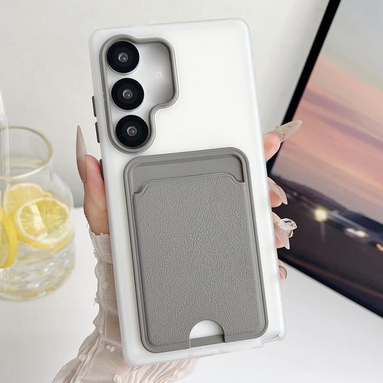 For Samsung Galaxy S24 FE 5G Leather Texture Card Bag Shockproof Phone Case