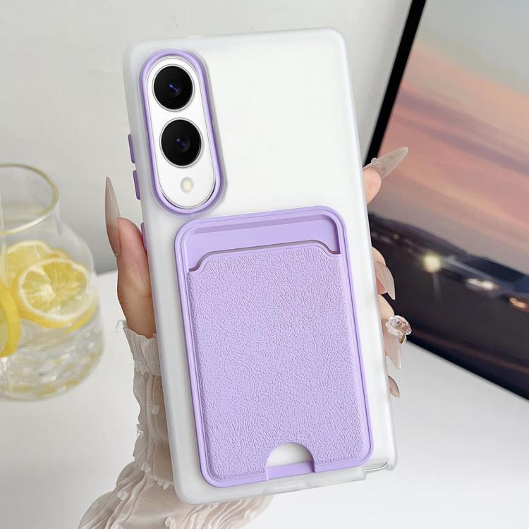 For Samsung Galaxy S25 Edge 5G Leather Texture Card Bag Shockproof Phone Case