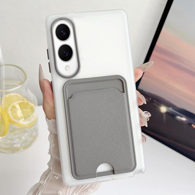 For Samsung Galaxy S25 Edge 5G Leather Texture Card Bag Shockproof Phone Case