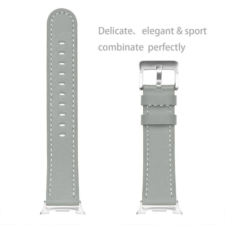 For Samsung Galaxy Watch8 / Watch8 Classic Round Tail Square Buckle Leather Watch Band