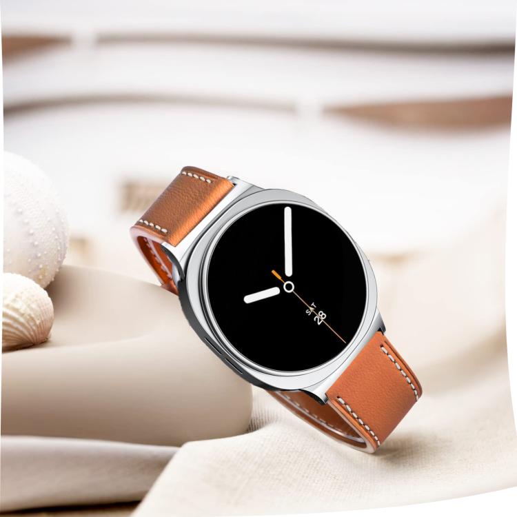 For Samsung Galaxy Watch8 / Watch8 Classic Round Tail Square Buckle Leather Watch Band