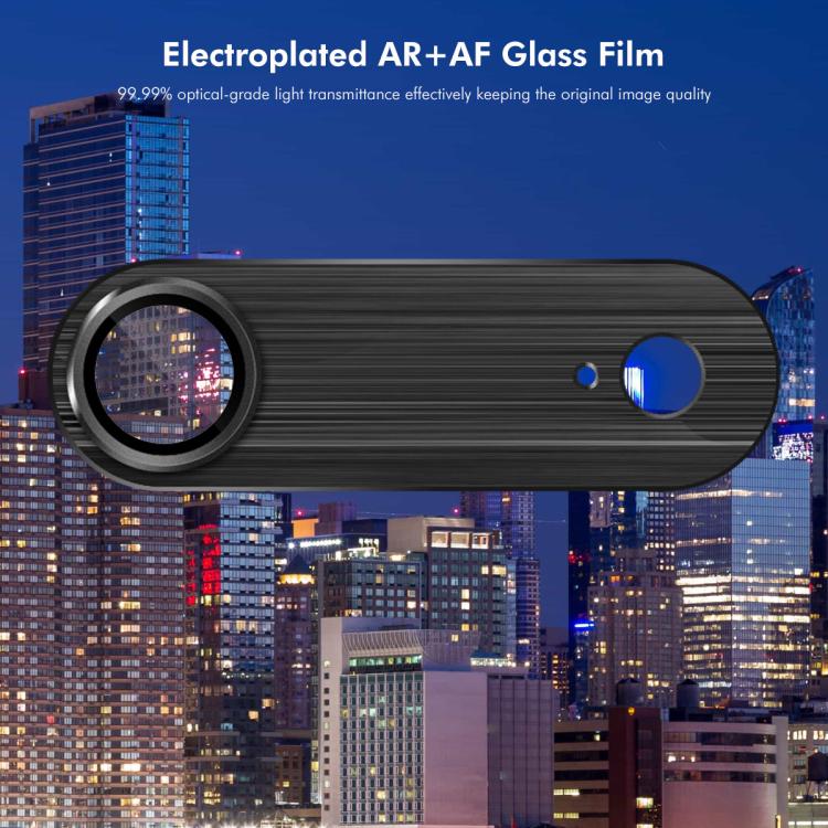 For iPhone Air ENKAY Anti-reflection Camera Lens Brushed Aluminium Alloy Tempered Glass Film